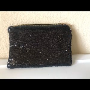 Sequins Clutch Purse with Zipper and Inside Pocket